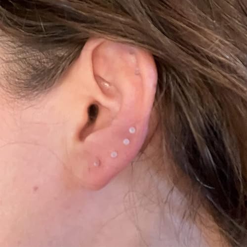 MODRSA Plastic Earrings Studs 20g Clear Ear Retainers for Work