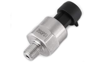 Pressure Transducer, 1/8NPT Thread Stainless Steel Pressure Transducer Sender Sensor 30/100 /150/200/300/500 psi for Oil Fuel