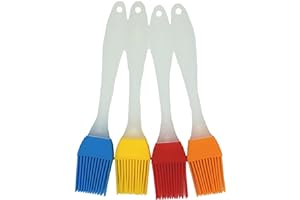 BINHAI Basting Brush, Basting Brushes Grill Kitchen Silicone Pastry Cooking Brushs & BBQ Basting Brush, Varying Bright Color - Best Kitchen Gadget (Oil Brush 4 Pack)