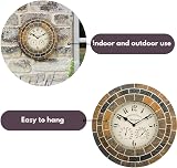 Garden Mile 34cm Stone Slate Outdoor Clock & Thermometer Waterproof view 6