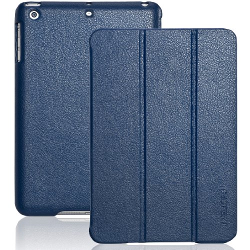 iPad mini case, INVELLOP Navy Blue Leatherette Case Cover for Apple iPad mini / iPad mini 2 / iPad mini 3 (Navy Blue)