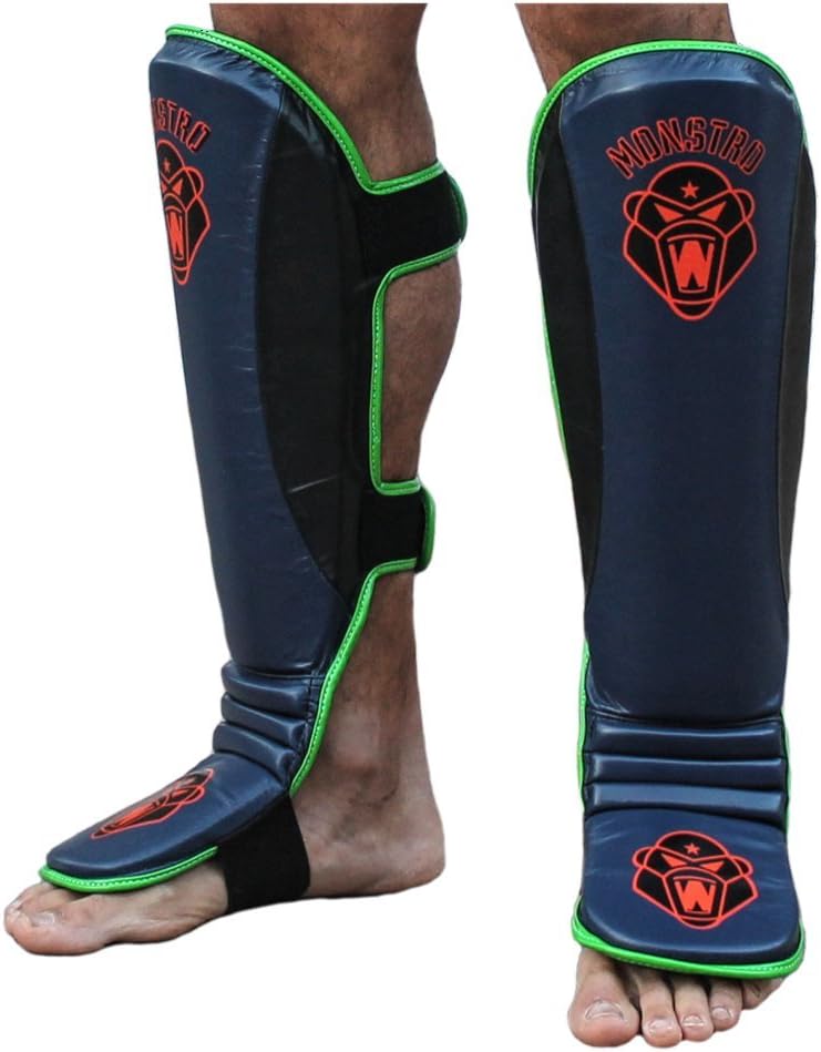 Monstro Fight Gear New Vengeance Shin Guards - Muay Thai, Kickboxing, MMA