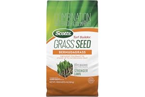 Scotts Turf Builder Grass Seed Bermudagrass with Fertilizer and Soil Improver, Drought-Tolerant, 4 lbs.