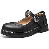 Mary Jane for Women Gothic Oxford Shoes - Flat Shoes, Ankle Tied, Round Toe for Casual Dresses, Work, and Campus