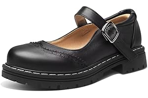 GRACE STEP Mary Jane for Women Gothic Oxford Shoes - Flat Shoes, Ankle Tied, Round Toe for Casual Dresses, Work, and Campus