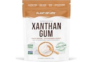 Xanthan Gum, 8oz (227g) by Plant of Life | 100% Pure | Baking & Thickener for Sauces, Soups, Dressing & Liquids | Keto Friend