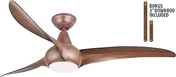 Minka Aire F844 Dk Light Wave Led 52 Brown Low Profile Ceiling