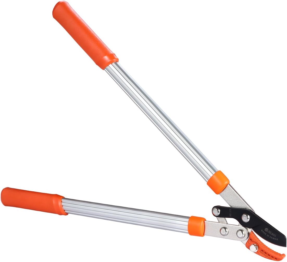 Bypass Lopper Shears Carrolner Ratchet Pruning Anvil Hand Lopper Garden Hedge & Tree Branch Shears Trimmer Clippers Cutter