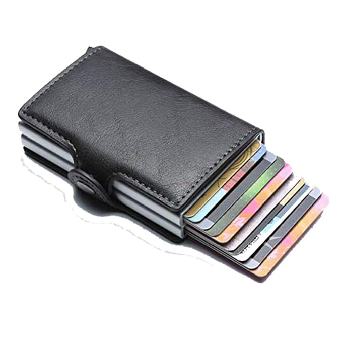 The 2020 Wallet Card Leather Credit Holder Unisex Black At
