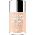 Neutrogena Healthy Skin Liquid Makeup Foundation with Broad Spectrum SPF 20 Sunscreen, Medium Coverage Foundation with Nourishing Pro-Vitamin B5, Medium Beige 80, 1 fl. oz