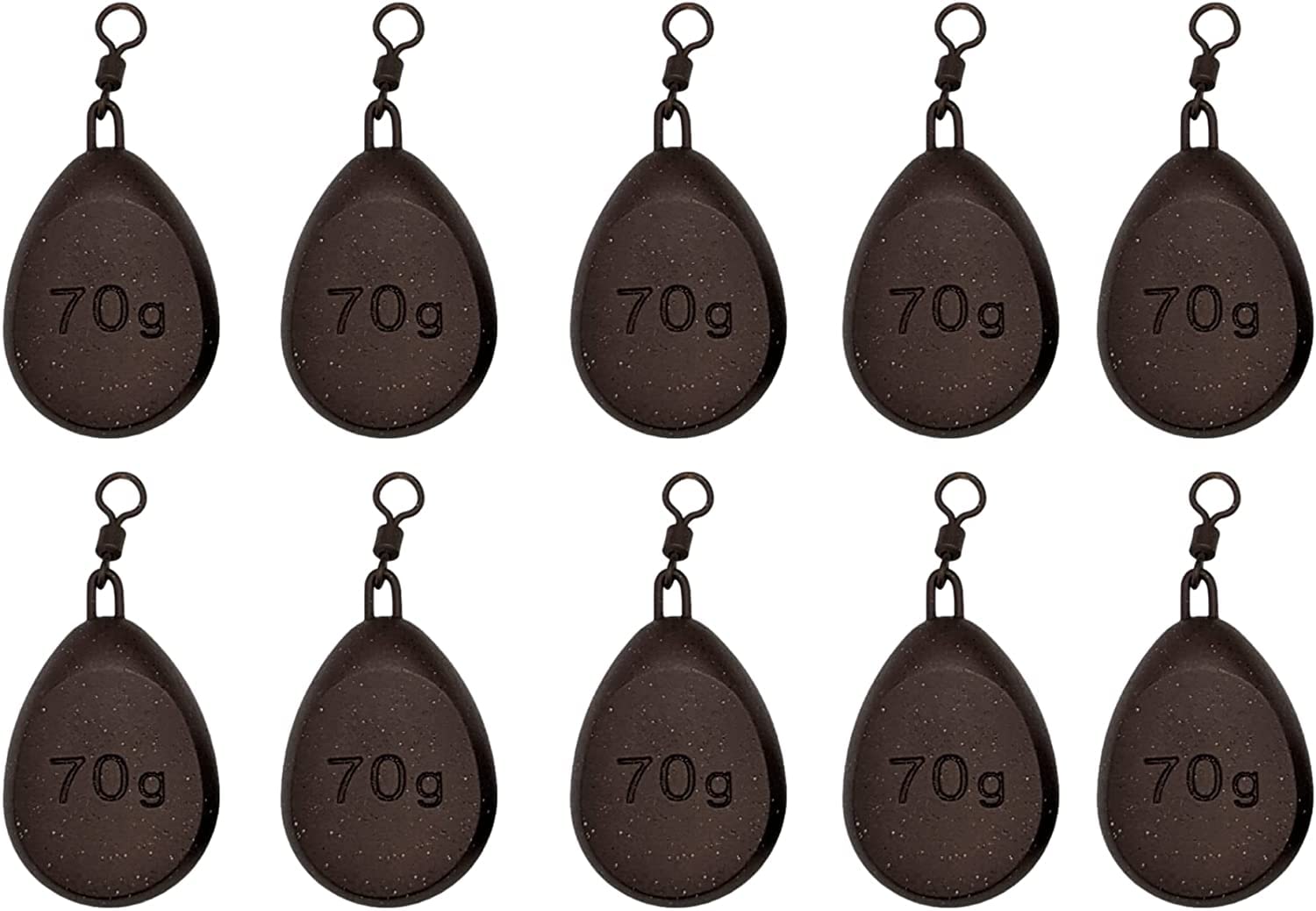 BZS Carp Fishing Weights 0.3oz 0.5oz 0.7oz 0.9oz 1.1oz 1.4oz 2.1oz 2.5oz 3oz Smooth or Textured (Smooth Finish, 5 Pack -25g /0.9oz)