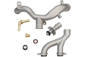 BDTKYLIN Upgraded Aluminum Coolant Outlet Pipes Kit Fits for Jaguar XJ XF XE F-Type, Range Rover Sport LR4 3.0L Replaces LR092992 LR028136 LR049990