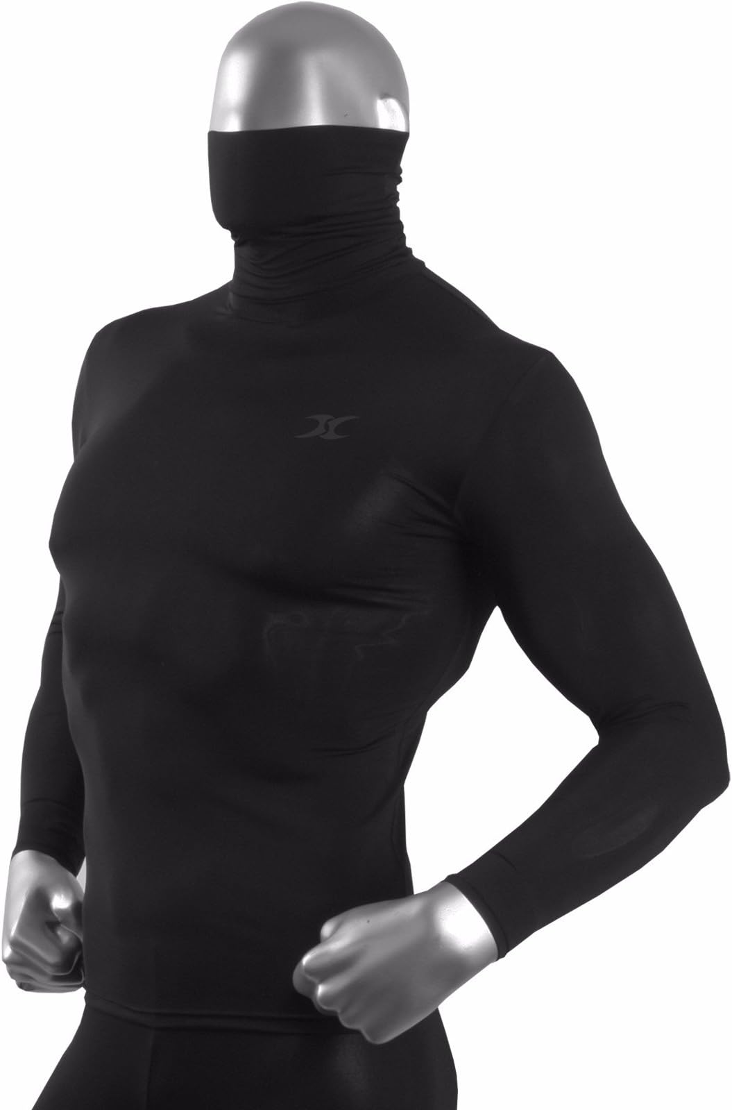 Men's Turtleneck Shirts Thermal Top Base Layer Compression Long Sleeve Black HOM
