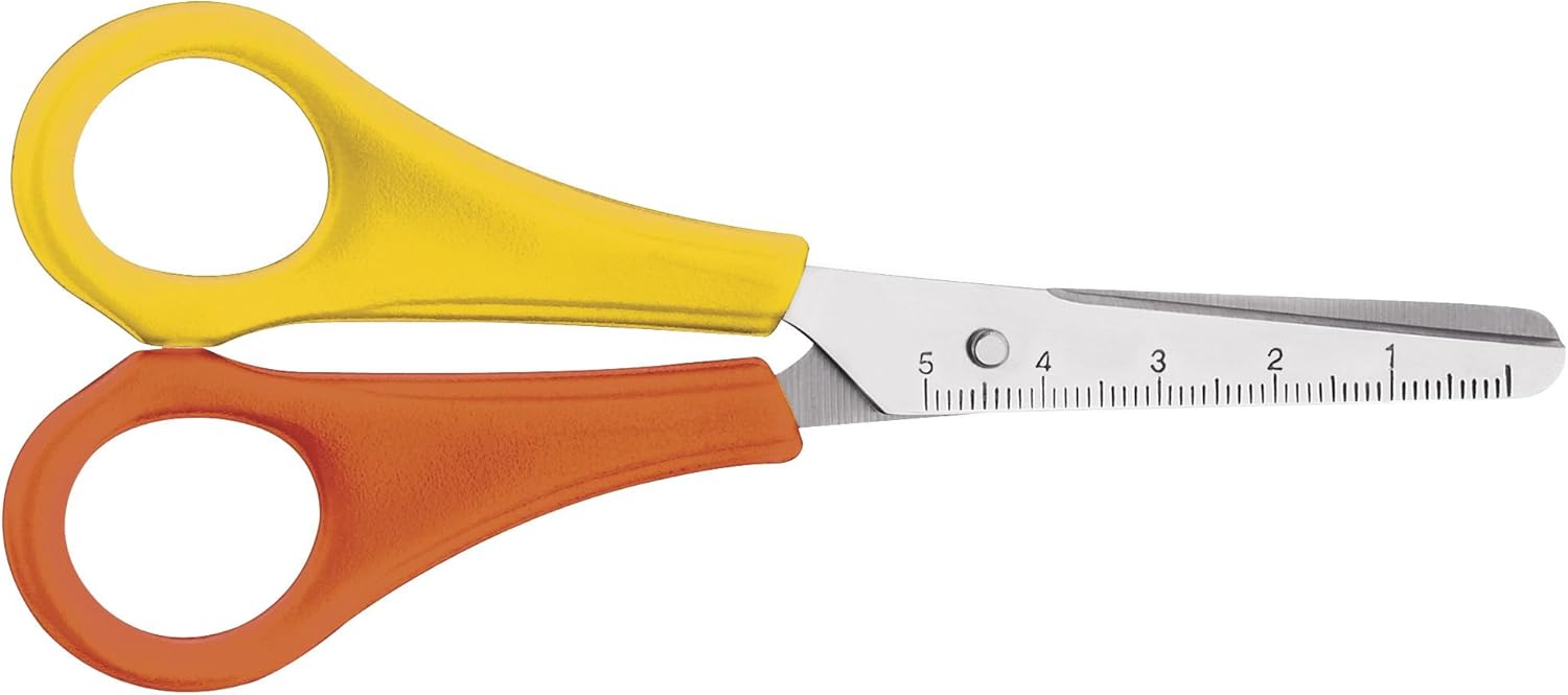Westcott Children's Scissors, 32 Pieces in Wooden Block Scissors with Integrated 5 cm Scale 13 cm (5") - Image 4