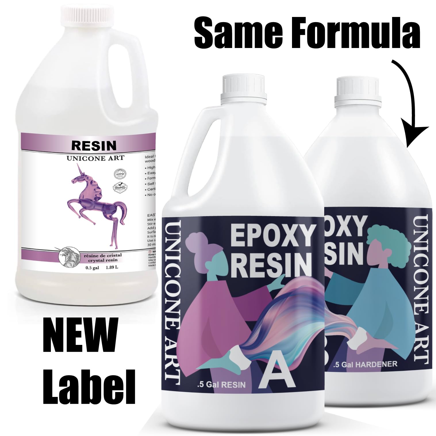 Resin Epoxy Kit 1 Gallon Craft Kit Gift - (.5 Gal Resin + .5 Gal Hardener) - Non-Toxic, Crystal Clear, Odor-Free, UV Resistant, High Gloss Art Epoxy