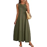 MEROKEETY Women's Summer Boho Maxi Dress 2026 Pleated Lace Hollow Out Beach Vacation Sundresses Sleeveless Tank Dress