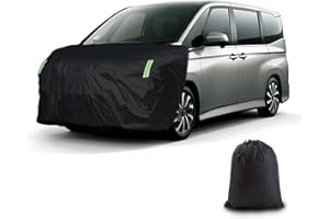 Federedevo Universal Car Engine Cover for Van (L:185-205in x 65-77in), Car Hood Cover with Reflective Straps, Elastic Band & Hook