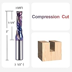 SpeTool Compression Spiral Router Bits 3/8 inch