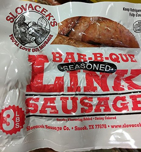 Slovacek's Bar-B-Que Seasoned Link Sausage 48 Oz: Amazon.com: Grocery & Gourmet Food