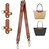 Ryetvok Strap for Longchamp, Cognac Leather 0.98inches Wide, with 2 GS Buckles,Handbags Crossbody Shoulder Strap 33-40'' for Longchamp S/M/L Bags, Purse Strap No-Drill Needed