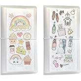 2PCS Large Sticker Storage Book, BetterJonny Clear Sticker Storage Album Sticker Organization Collecting Book for Planner Scr