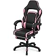 Athena Collection Gaming Chair, Ergonomic Gaming Chair with Footrest & Lumbar Support, Height Adjustable Swivel Computer Chair Office Chair for Kids Adults(Pink)
