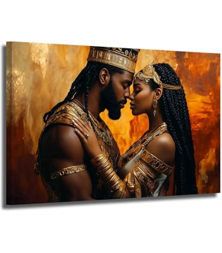 Amazon.com: VOCBAN African Wall Art Canvas Set of 3 Orange African