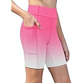 Zaclotre Girls Bike Shorts with Pockets Kids 5" High Waisted Yoga Workout Athletic Running Volleyball Spandex Shorts