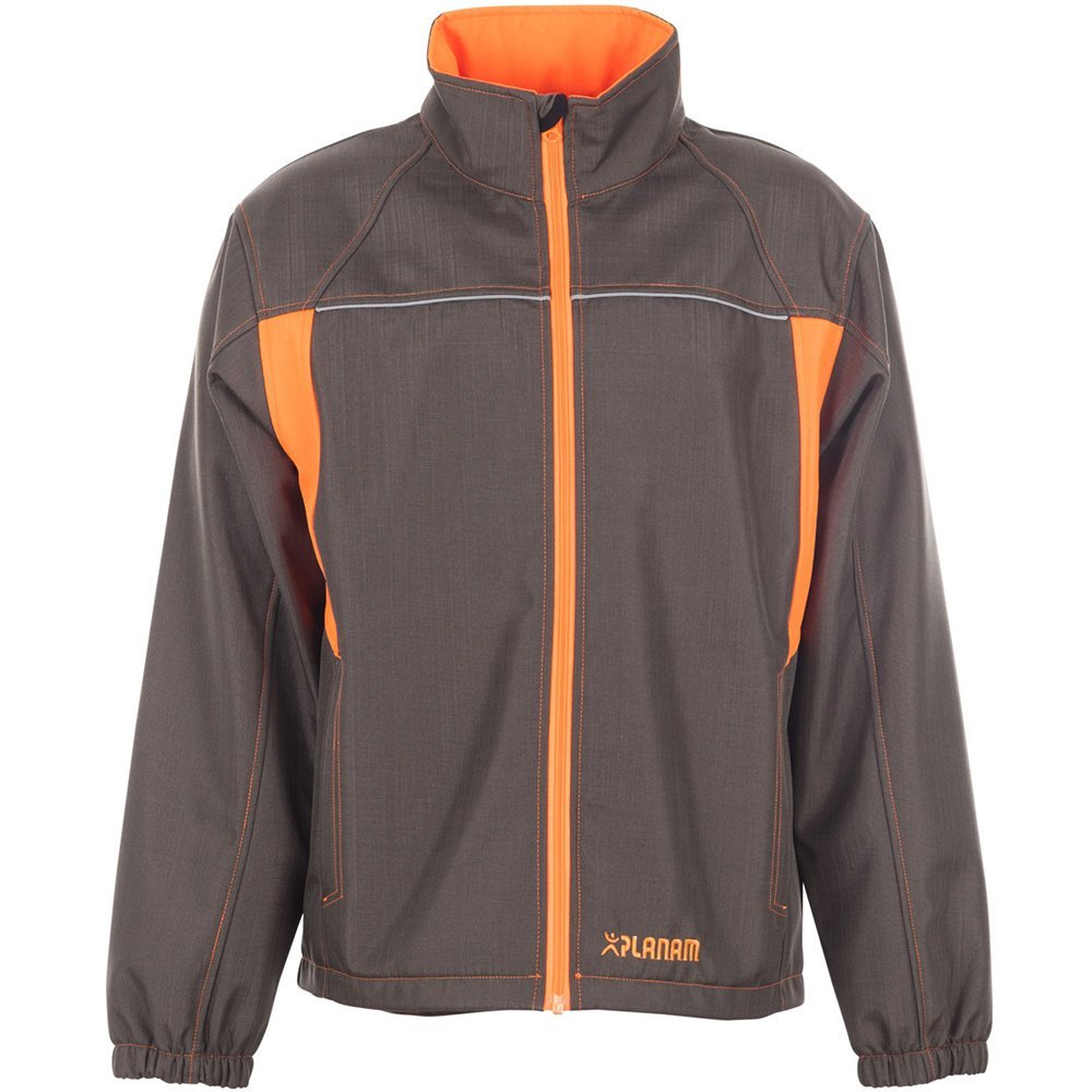Planam 6292040 Size X-Small "Basalt Neon" Softshell Jacket - Olive/Orange