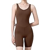 Yvette Women's Shapewear Jumpsuits Built in Bra Tummy Control Bodycon Bodysuits Yoga Workout Rompers Shorts