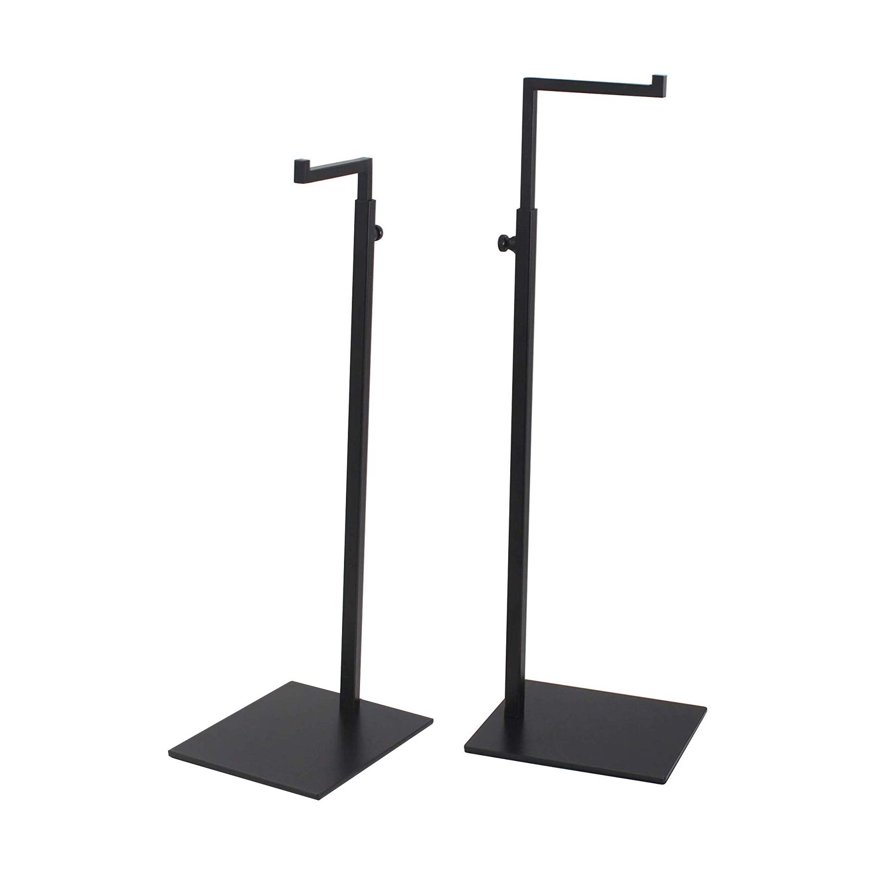 Photo 1 of Elitnus Black Bag Handbag Display Stand - Set of 2 Retail Countertop Adjustable Height Purse Display Stands Rack - Metal Purse Display Holder for Trade Show