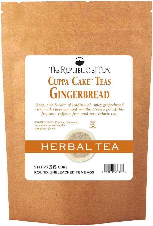 The Republic of Tea Gingerbread Cuppa Cake Tea, 36 Tea Bag Refill