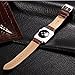 Valkit Compatible Apple Watch Bands 42mm 44mm Genuine Leather Strap Smart Watch Band Bracelet Replacement Wristband with Stainless Steel Adapter Clasp Replacement for Apple iWatch 4 3 2 1, 42MM -Brown