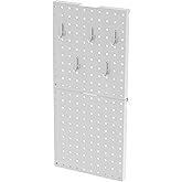 Simply Tidy Lexington Cart Pegboards Metal Pegboards with 5 Hooks for Extra Craft Storage – Easy Side Attachment for Organizing Tools & Accessories, 2 Count