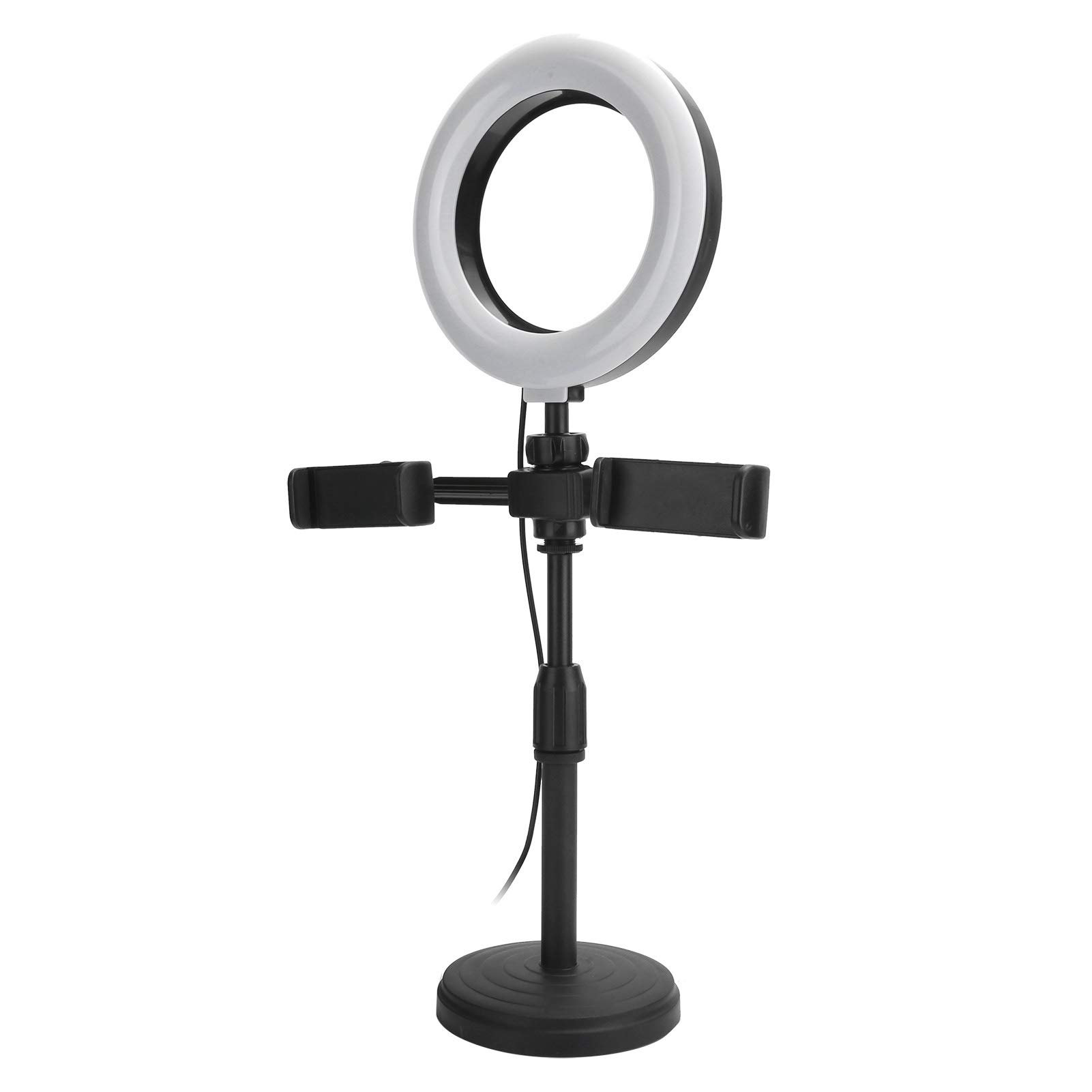 Phone Holder with Ring Light, Adjustable with 6Inch Ring Light 360° Rotating Selfie Ringlight with Stand, for Live Stream Photography Makeup Selfie