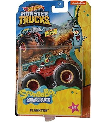 Hot Wheels モンスタートラック スポンジボブ　イカルド Amazon.com: Hot Wheels Monster Trucks SpongeBob SquarePants