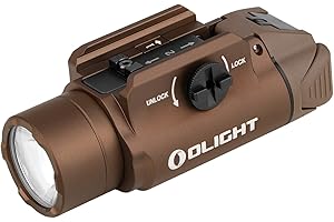 OLIGHT PL-3S Valkyrie 1000 Lumens Compact Weaponlight Rail-Mounted Tactical Light LED with Rail Locating Keys for 1913 Picatinny, GL Style (Desert Tan)