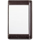 Levenger Bomber Jacket Pocket Briefcase Leather Mini Notepad 3x5 Index Card Holder Organizer, Mocha