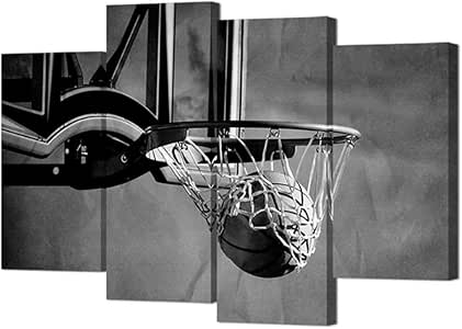 DNJKSA Lanzar Baloncesto en la Canasta Imágenes de Pared para guardería