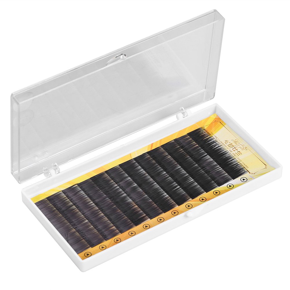 TMISHION 12Pcs False Eyebrow Extensions 3D Eyebrow Enhancer Light Fiber Fake Eyebrows Black 11mm Natural Effect