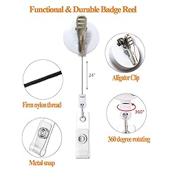 Badge Reel Retractable Badge Holder Carabiner with