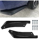 YoRise 2PCS Car Rear Bumper Lip Splitter Canard Diffuser (Black) | Universal Car Side Fenders Skirt Protector Decoration with Screws, Automotive Exterior Body Kit for Cars