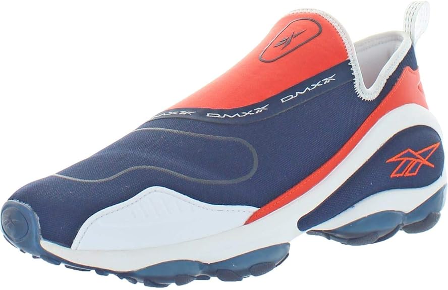Reebok Dmx Run 10 Slip Shoe Men S Casual Collegiate Navy White Carotene Loafers Slip Ons Amazon Com