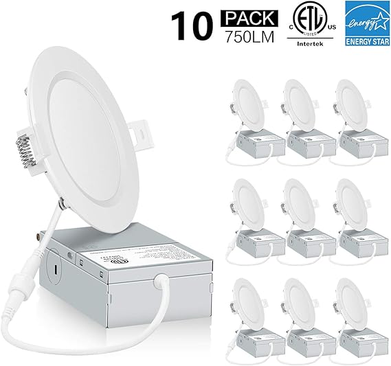 INTERTEK 4 Inch LED Retrofit Recessed Ceiling Light 3000K Home & Garden