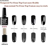 Kanorine Top Coat Gel Nail Polish UV LED No Wipe High Gloss Long Wearing view 5