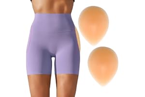 POMAMZ Silicone Hip Pads Adhesive for Women - Reusable Butt Lift Enhancer Pads, Sticky Buttocks Enhancer, Beige, 1 pair