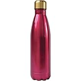 Karma, Stainless Steel Water Bottle 16oz/473ml, Sports Water Bottles, Insulated Water Bottle, Fuchsia