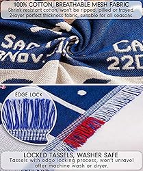 MayNest Boho Woven Throw Blanket Reversible Cotton