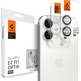 Spigen Camera Lens Protector for iPhone 17 (16 Plus/16) - Silver | GlasTR EZ Fit Optik Pro, 9H+ Tempered glass, Scratch resis