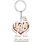 QuLuvaeri Acrylic Heart-Shaped keychain Graduation Gifts Inspirational Gift Inspirational Keychain For Daugter Son